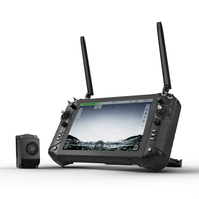UniRC 10 Pro Triple Frequency 2.4 & 5 & X GHz Handheld 45 KM Range Smart Controller with 10-Inch 1080P High Brightness Touchscreen - Unmanned RC