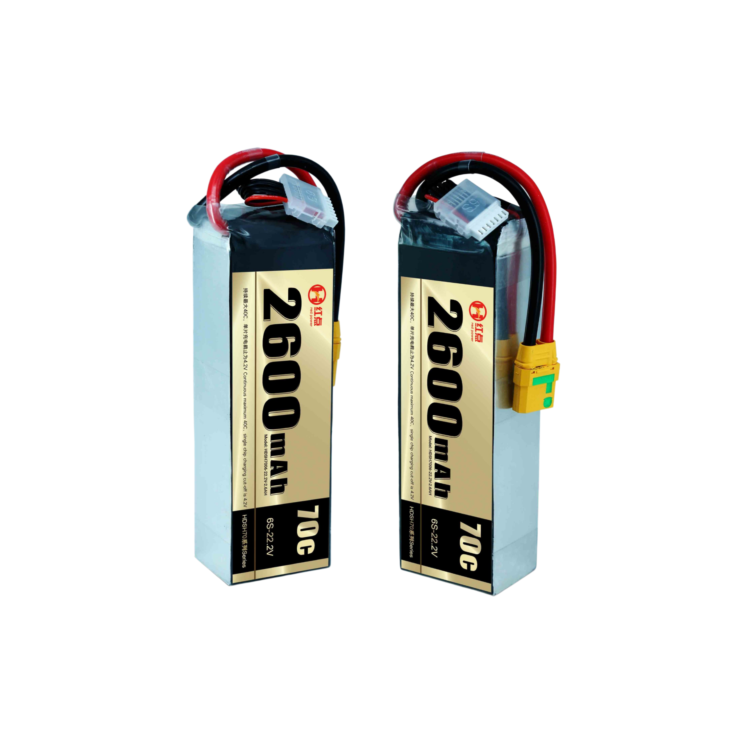RED /Lithium-Polymer Battery/ 6S 70C High rate battery 2.6Ah~6Ah - Unmanned RC