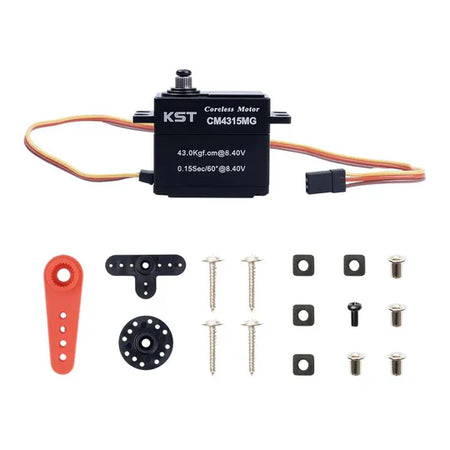 KST CM4315MG Coreless Metal Gear Servo IP65 Waterproof 43Kgf.cm 0.15sec/60° for 1/10 Scale RC Rock Crawler and 1/7th 1/8th Scale RC Monster Truck & Buggy - Unmanned RC