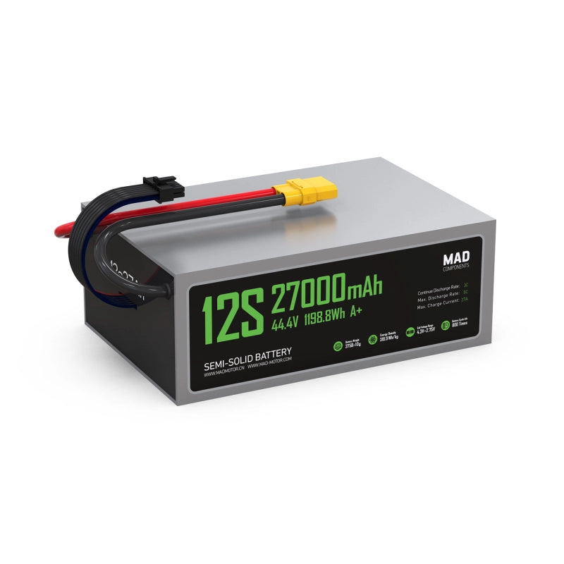 MAD 12S 27Ah A+ Drone Solid State Lithium-ion Battery - Unmanned RC