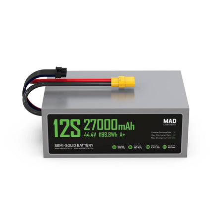 MAD 12S 27Ah A+ Drone Solid State Lithium-ion Battery - Unmanned RC
