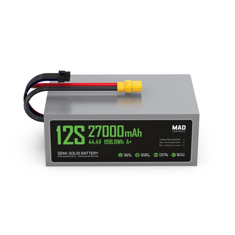 MAD 12S 27Ah A+ Drone Solid State Lithium-ion Battery - Unmanned RC