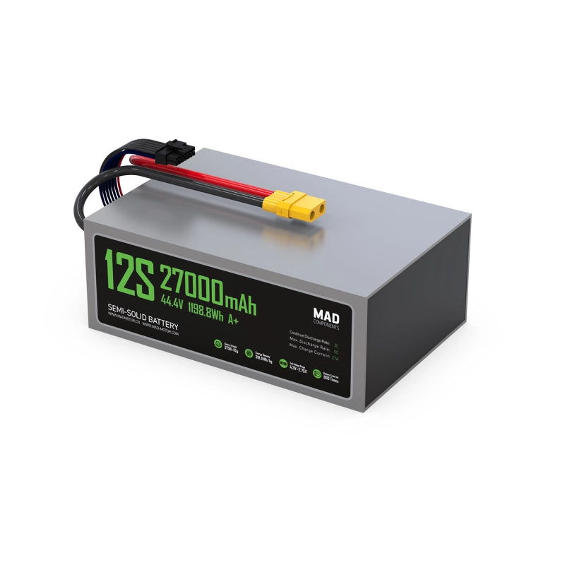 MAD 12S 27Ah A+ Drone Solid State Lithium-ion Battery - Unmanned RC