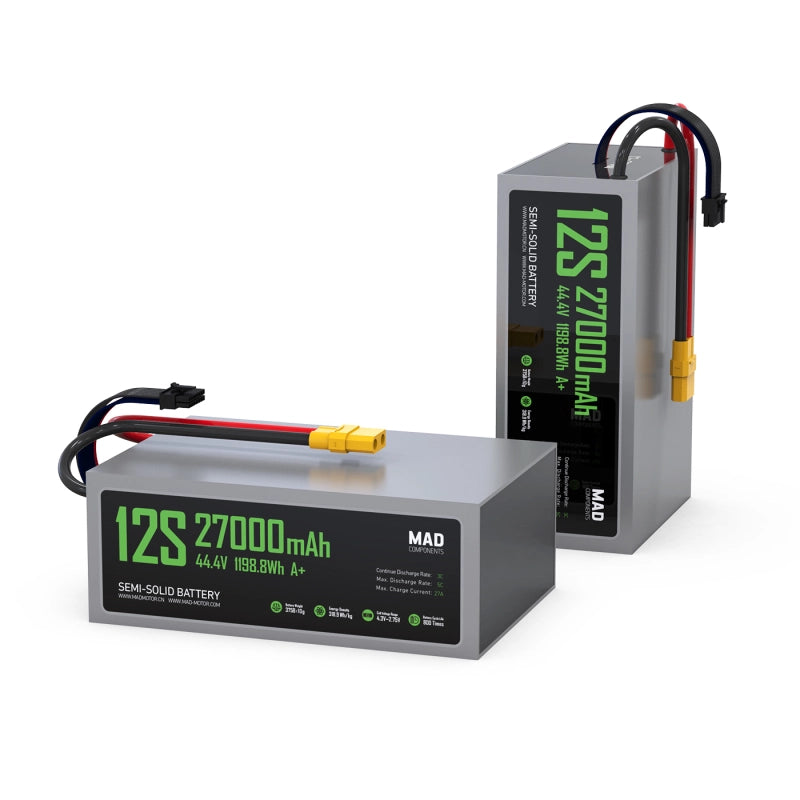 MAD 12S 27Ah A+ Drone Solid State Lithium-ion Battery - Unmanned RC