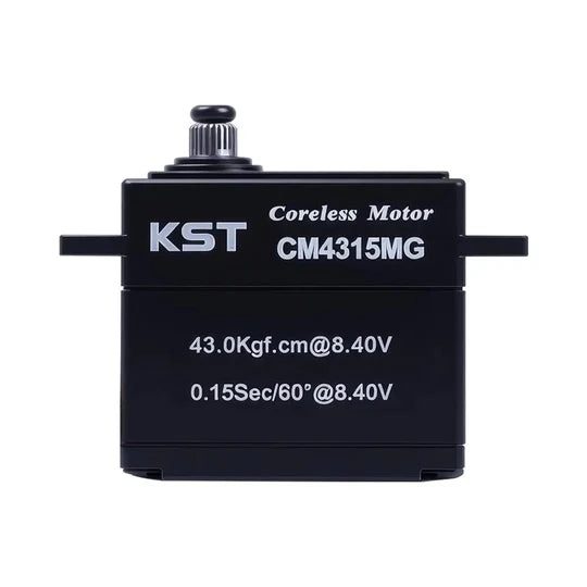 KST CM4315MG Coreless Metal Gear Servo IP65 Waterproof 43Kgf.cm 0.15sec/60° for 1/10 Scale RC Rock Crawler and 1/7th 1/8th Scale RC Monster Truck & Buggy - Unmanned RC