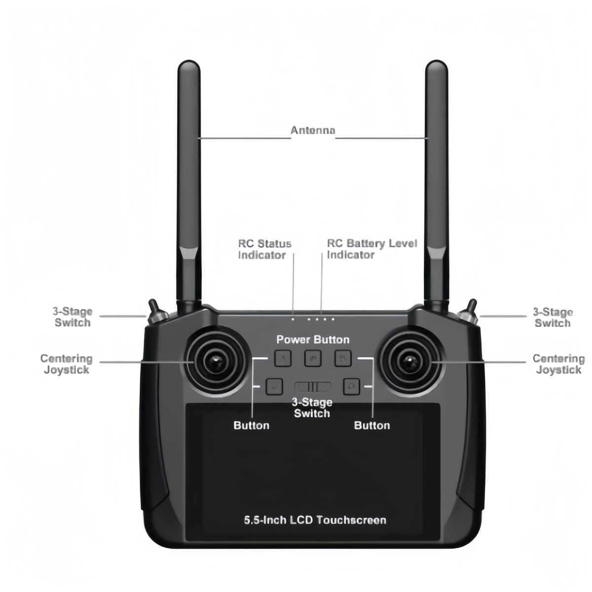SIYI MK15 Mini HD Handheld Ground Station Enterprise Smart Controller - Unmanned RC