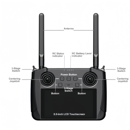SIYI MK15 Mini HD Handheld Ground Station Enterprise Smart Controller - Unmanned RC