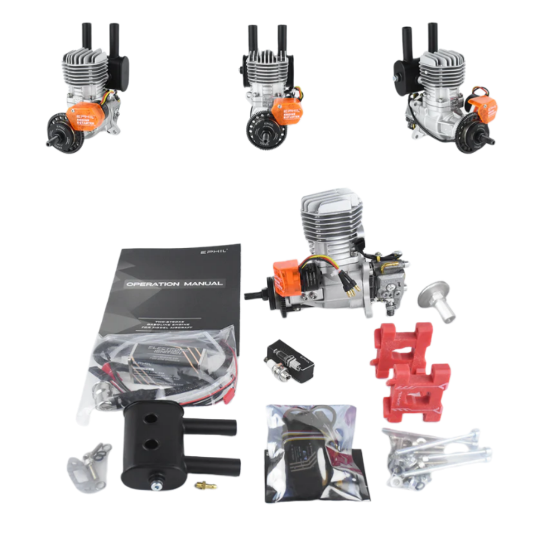 EPHIL X-Series 20cc-R Pro Gasoline Engine w/ E-Starter; Spark Plug & Electronic Ignition - Unmanned RC