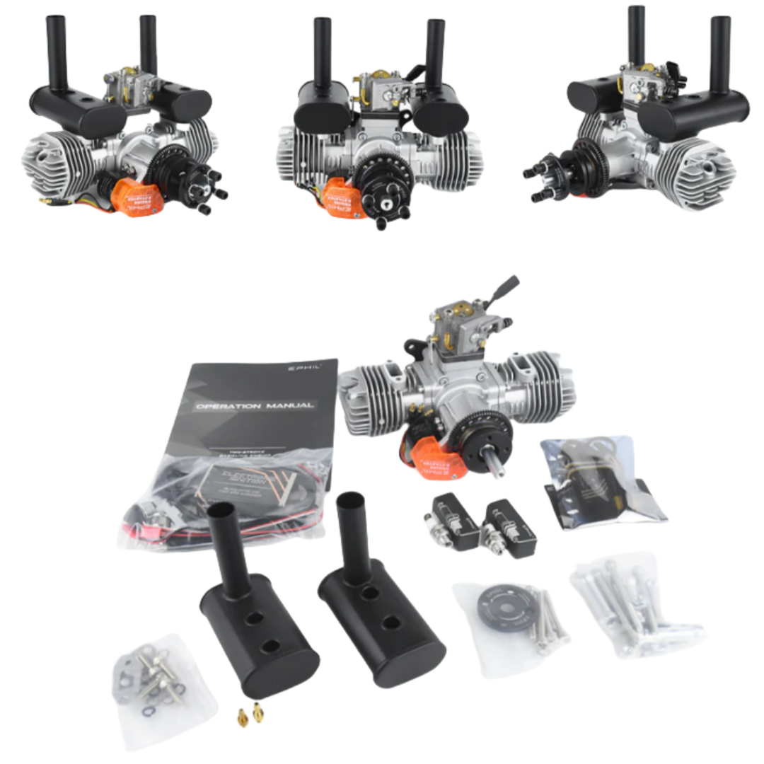 EPHIL X-Series 40cc-T Pro Gasoline Engine w/ E-Starter; Spark Plugs & Electronic Ignition - Unmanned RC