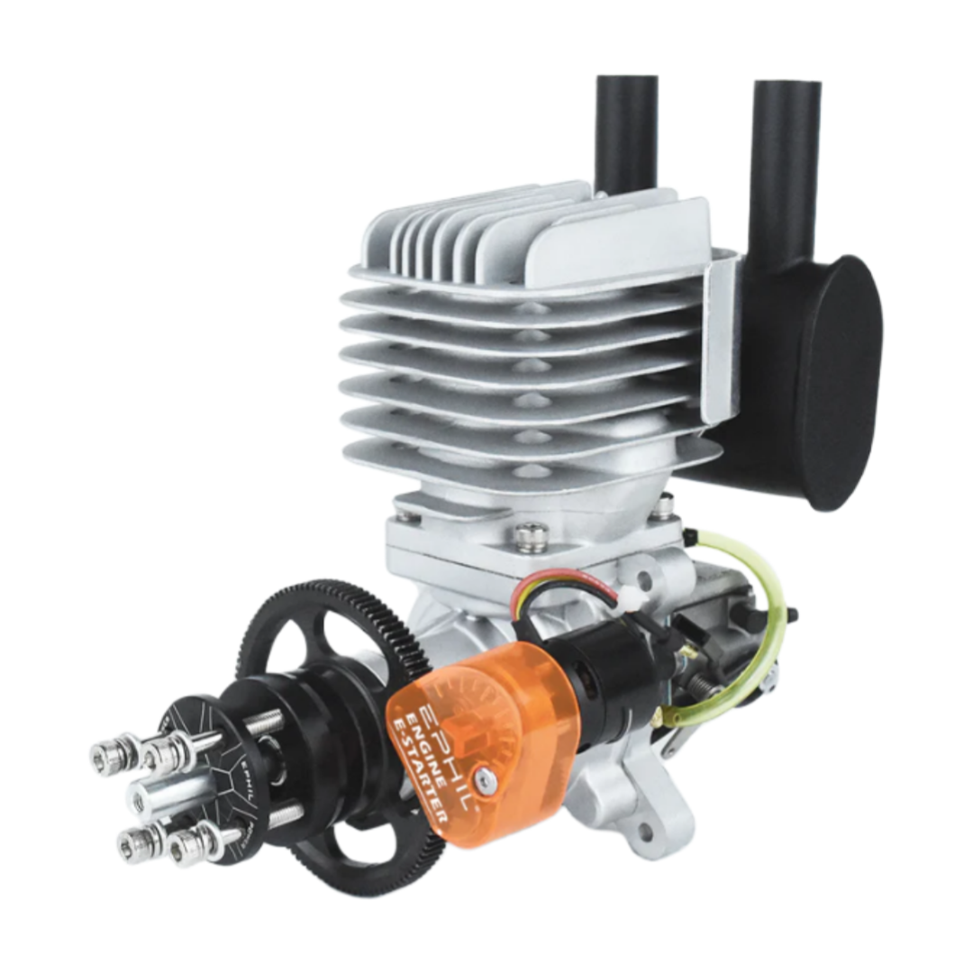 EPHIL 60cc-R Pro Gasoline Engine w/ Electric Starter; Spark Plug & Electronic Ignition - Unmanned RC