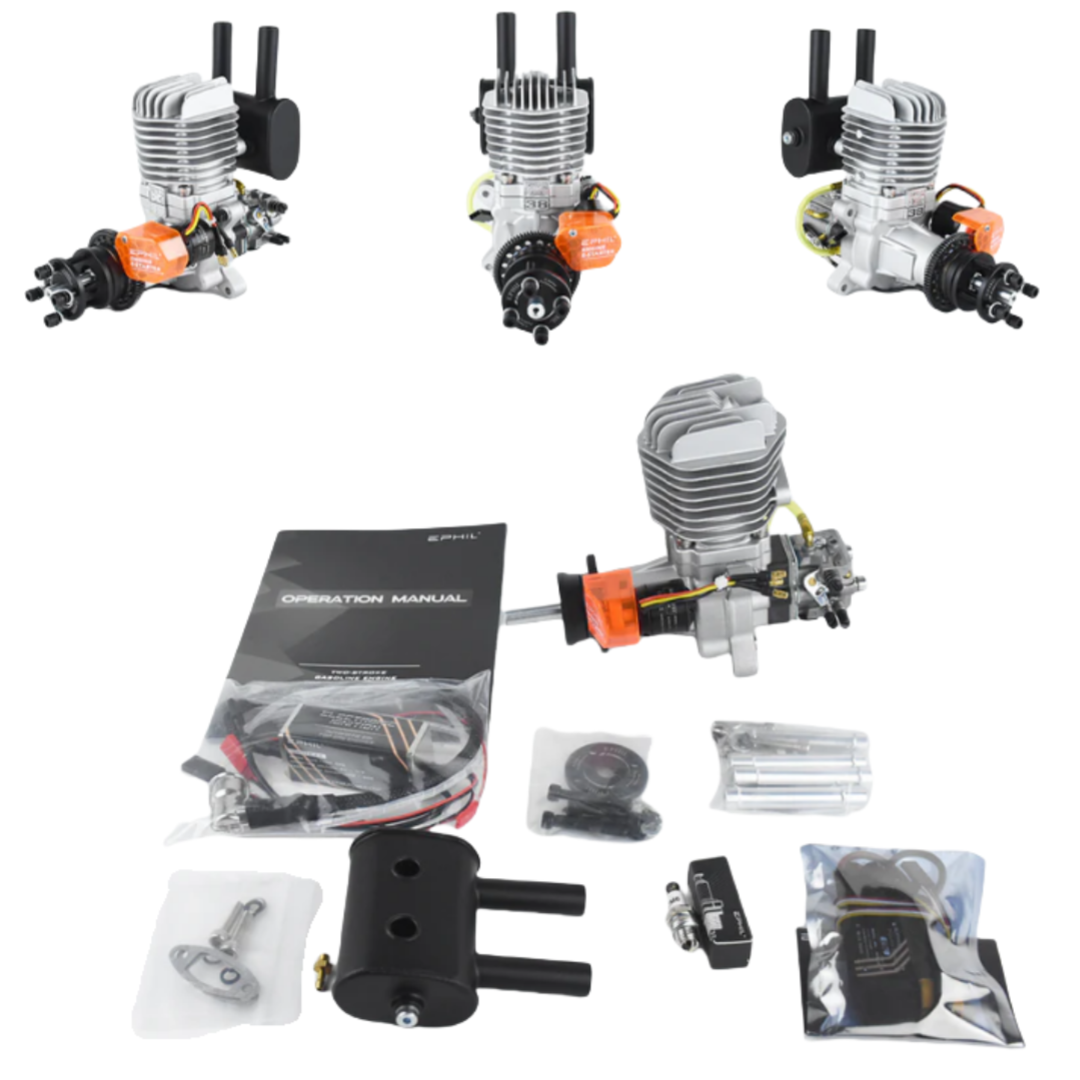 EPHIL X-Series 38cc-R Pro Gasoline Engine w/ E-Starter; Spark Plug & Electronic Ignition - Unmanned RC