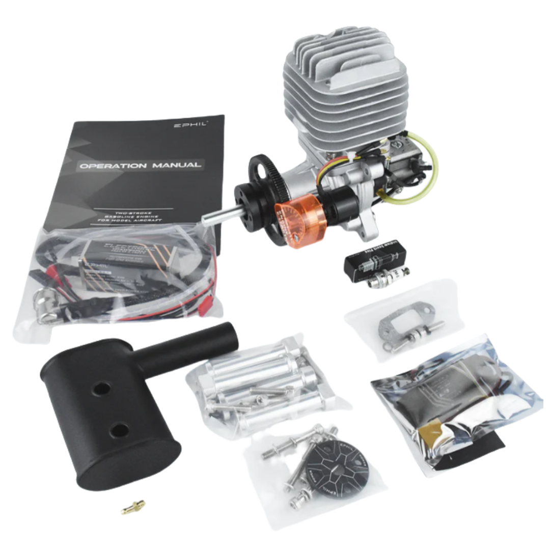 EPHIL  60cc-S Pro Gasoline Engine w/ Electric Starter; Spark Plug & Electronic Ignition - Unmanned RC