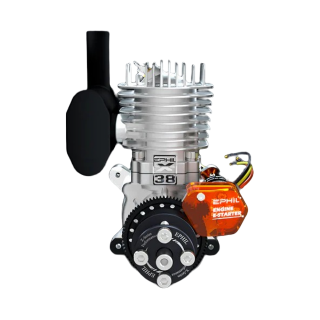 EPHIL XG-Series 38cc-S Pro Glow Gasoline Engine w/ E-Starter;Glow Plug & Ignition - Unmanned RC