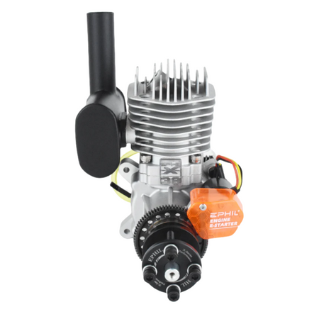 EPHIL X-Series 38cc-S Pro Gasoline Engine w/ E-Starter; Spark Plug & Electronic Ignition - Unmanned RC