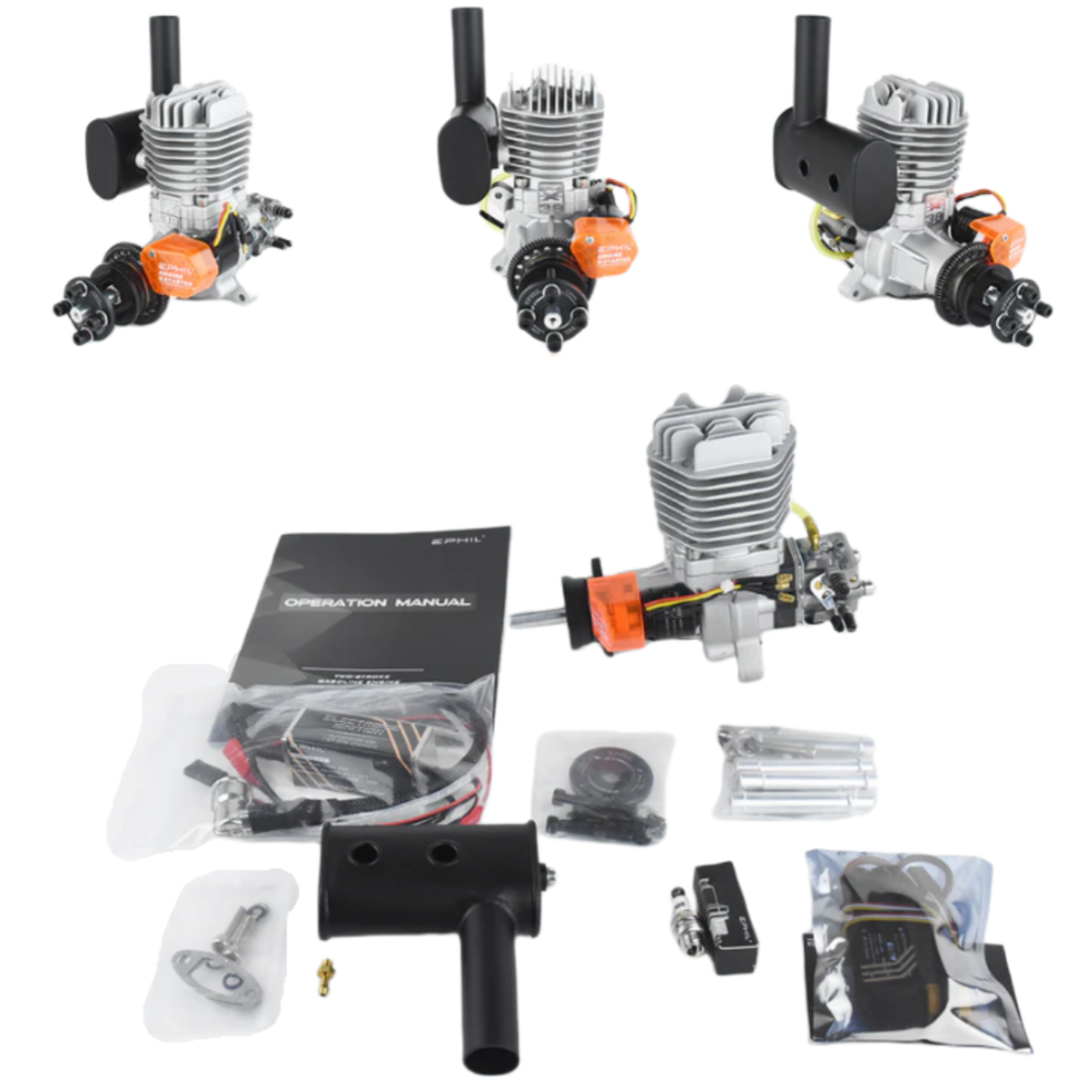 EPHIL X-Series 38cc-S Pro Gasoline Engine w/ E-Starter; Spark Plug & Electronic Ignition - Unmanned RC