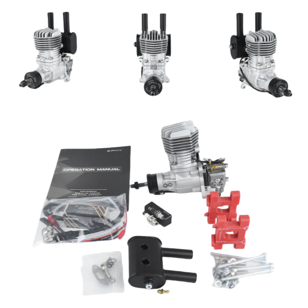 EPHIL X-Series 20cc-R Gasoline Engine w/ Spark Plug & Electronic Ignition - Unmanned RC