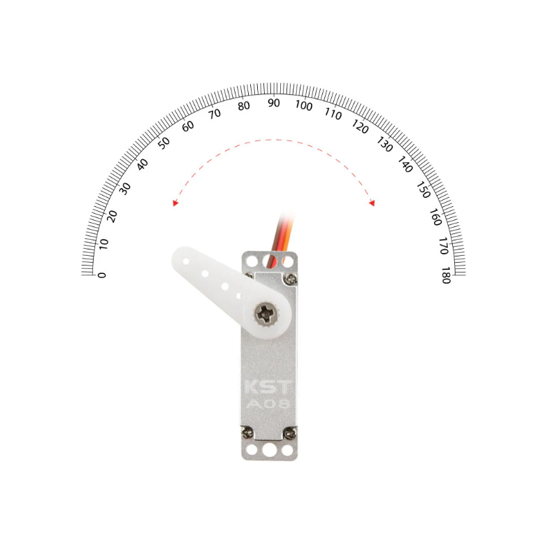 KST A08 V6.0 Coreless Metal Gear HV Micro Servo 3.2Kgf.cm 0.09sec for Glider DLG - Unmanned RC