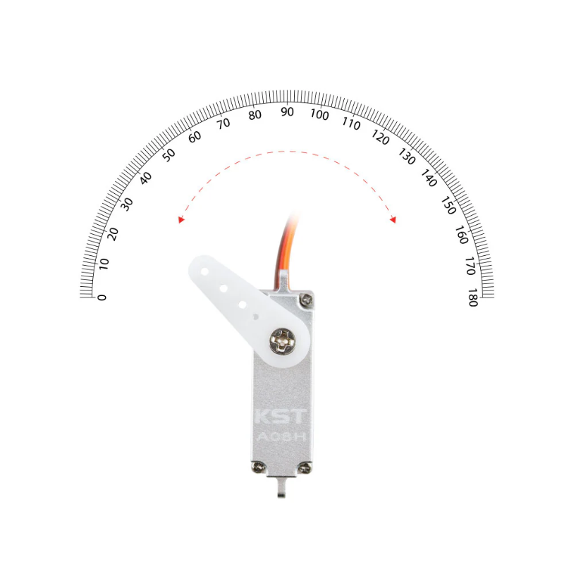 KST A08H V6.0 Coreless Metal Gear HV Micro Servo 3.2Kgf.cm 0.09sec for Glider DLG - Unmanned RC