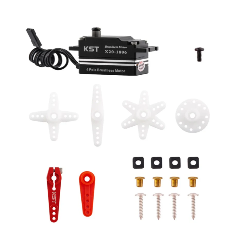 KST X20-1806 Brushless Low-profile Servo 18Kgf.cm 0.06sec for 1:10 Scale On-road Touring and Drift Cars, 1:10 Scale Off-road Buggies, Aerobatic Airplanes and Jets - Unmanned RC
