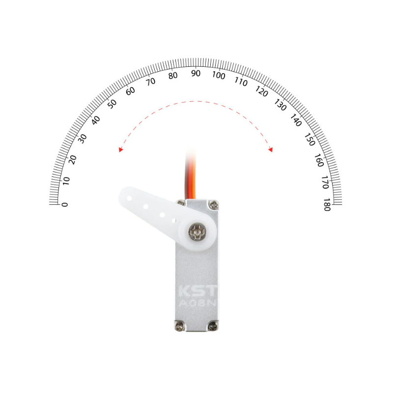 KST A08N V6.0 Coreless Metal Gear HV Micro Servo 3.2Kgf.cm 0.09sec for Glider DLG - Unmanned RC