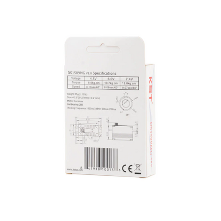KST DS1509MG Metal Gear Coreless Digital Low Profile Servo 12.8Kgf.cm 0.07sec for Aircraft RC Cars - Unmanned RC