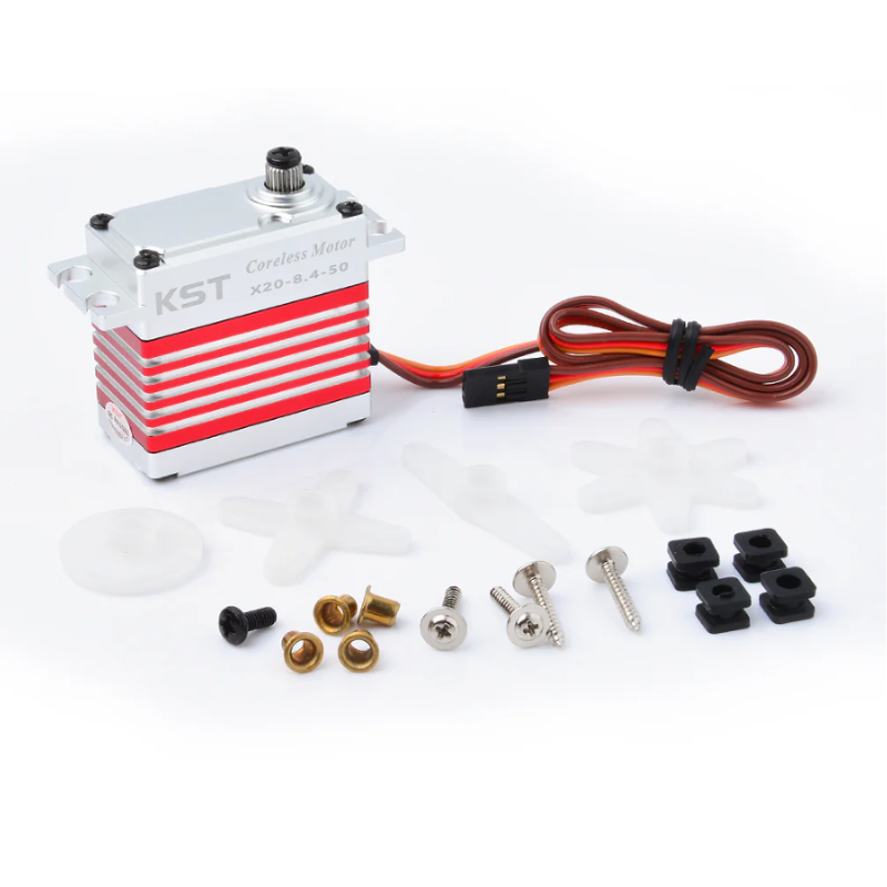 KST X20-8.4-50 V8.0 Brushless Metal Gear Digital Servo 45Kgf.cm 0.15sec for Large Scale RC Plane, 1/8 & 1/10 On-road & Off-road RC Car - Unmanned RC