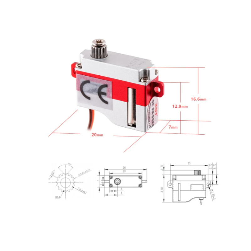 KST X06H V6.0 HV Digital Metal Gear Micro Servo 1.8Kgf.cm 0.07sec for RC Gliders - Unmanned RC
