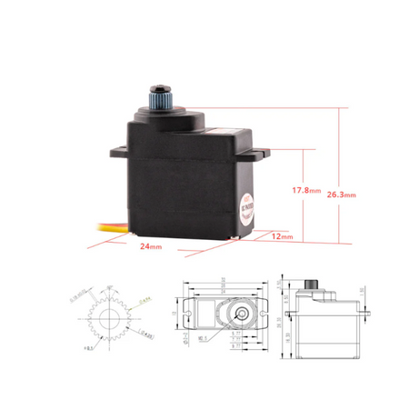 KST DS113MG V6.0 Digital Metal Gear Micro Servo 3.5kg 0.09sec for Small Size Electric RC Plane and Glider - Unmanned RC