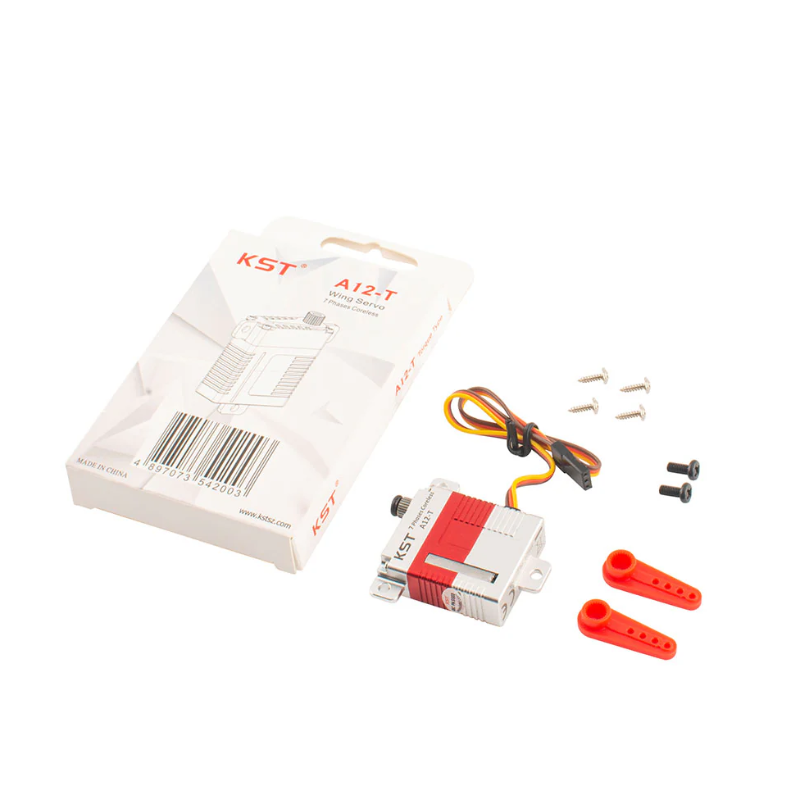KST A12-T HV Mini Coreless Metal Gear Contactless Magnetic Sensors Servo 20.0Kgf.cm 0.12sec for Glider Wing - Unmanned RC