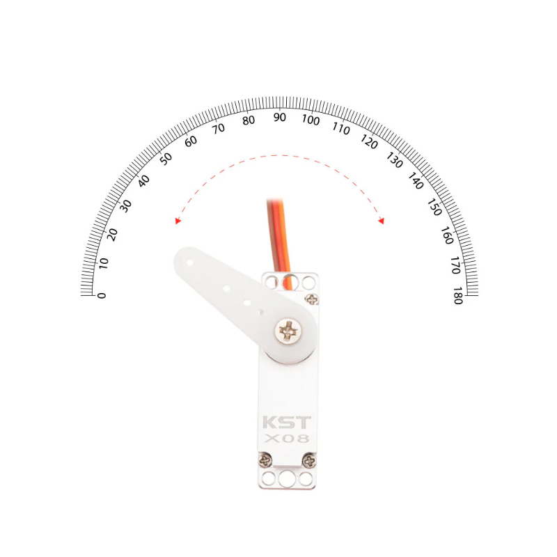 KST X08 Plus V2.0 Micro Servo 5.3Kgf.cm 0.09sec 9.0g 8mm for RC Gliders - Unmanned RC