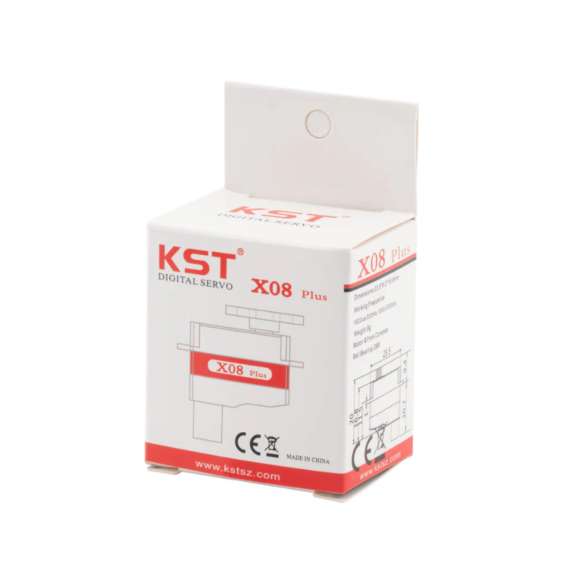 KST X08 Plus V2.0 Micro Servo 5.3Kgf.cm 0.09sec 9.0g 8mm for RC Gliders - Unmanned RC
