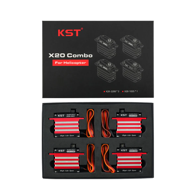 KST X20 Combo Brushless Servos - X20-2208 + X20-1035 Combo Set for RC Helicopter - Unmanned RC