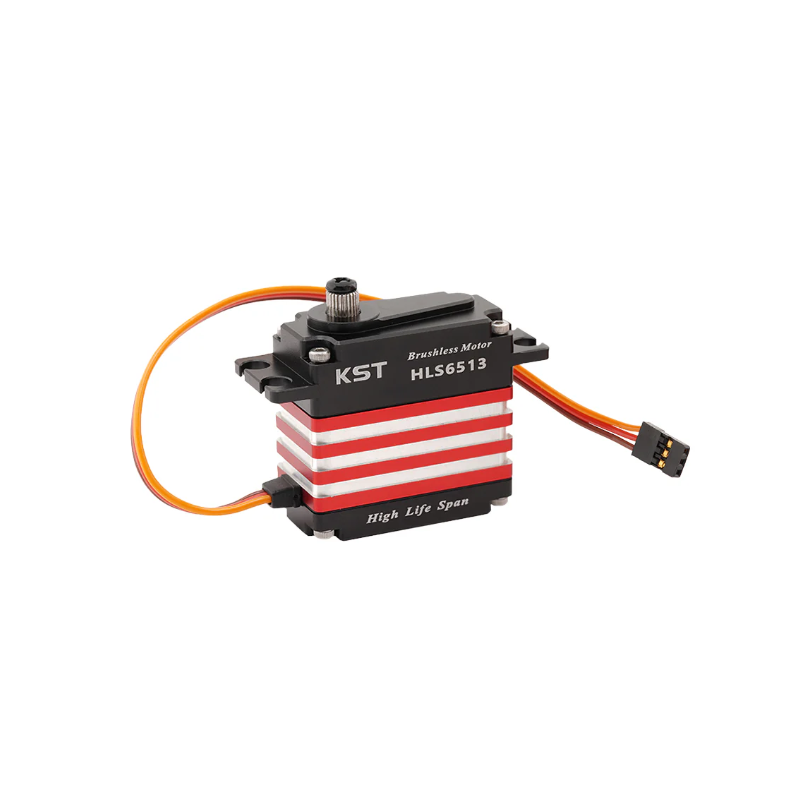 KST HLS6513 HV Standard 4-Pole Brushless Digital Metal Gear 6BB Servo with Contactless Hall Sensors – 70.0 Kgf.cm Torque, 0.11 Sec Speed for 700-800 Class RC Helicopters & Large-Scale RC Airplanes - Unmanned RC