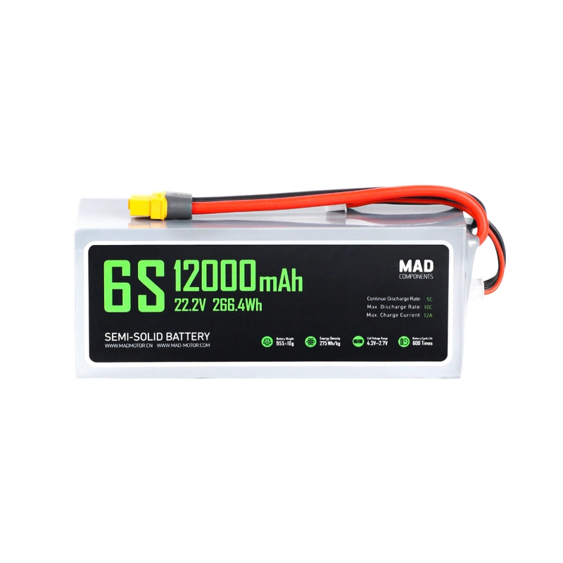 MAD 6S 12Ah Solid State Lithium-ion Battery - Unmanned RC