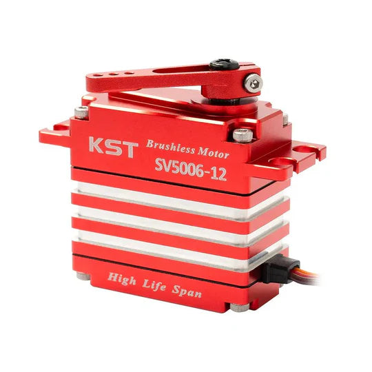 KST SV5006-12 SHV 4 Pole Brushless Digital Standard Servo 55Kgf.cm 0.063sec/60° 6BB for RC Cars, Competition RC Planes & Robotics - Unmanned RC