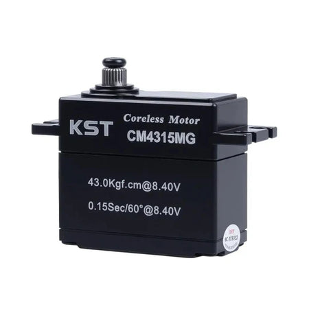 KST CM4315MG Coreless Metal Gear Servo IP65 Waterproof 43Kgf.cm 0.15sec/60° for 1/10 Scale RC Rock Crawler and 1/7th 1/8th Scale RC Monster Truck & Buggy - Unmanned RC