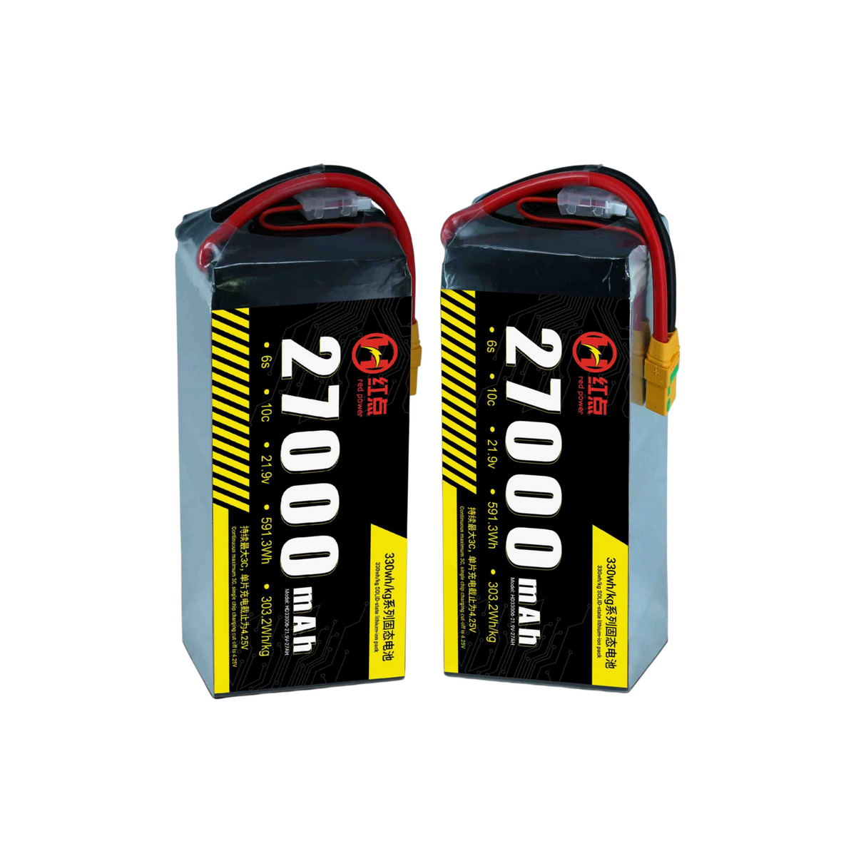 RED -6S Solid State 330wh/kg Battery  9.8Ah~72Ah - Unmanned RC