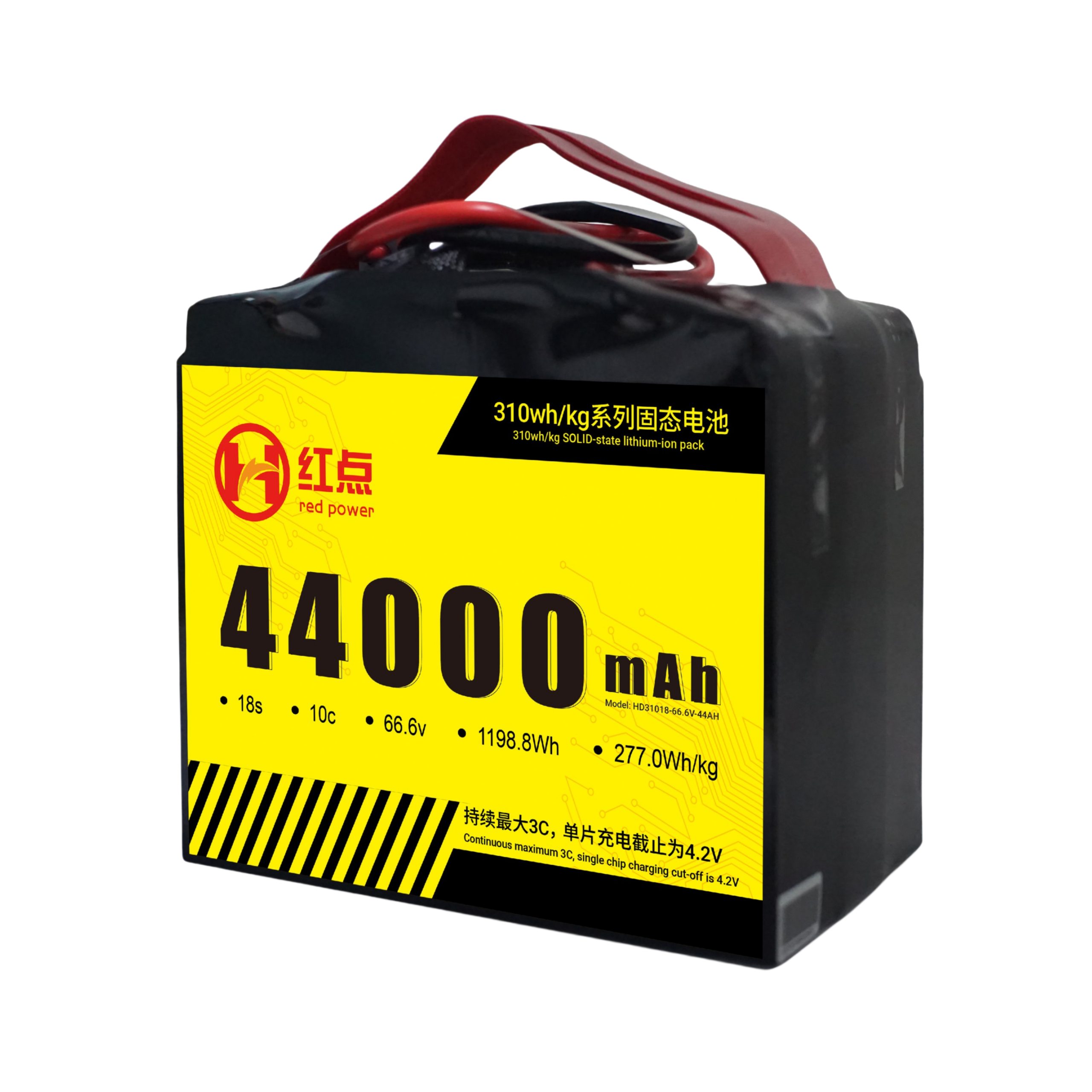 RED -18S Solid State 310wh/kg Battery  22Ah~66Ah - Unmanned RC