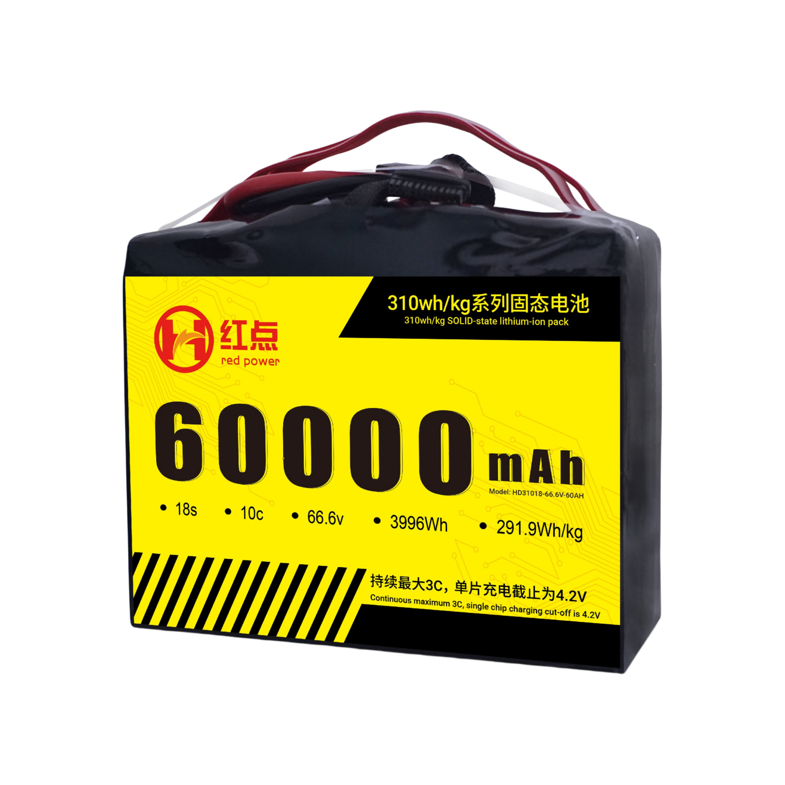 RED -18S Solid State 310wh/kg Battery  22Ah~66Ah - Unmanned RC