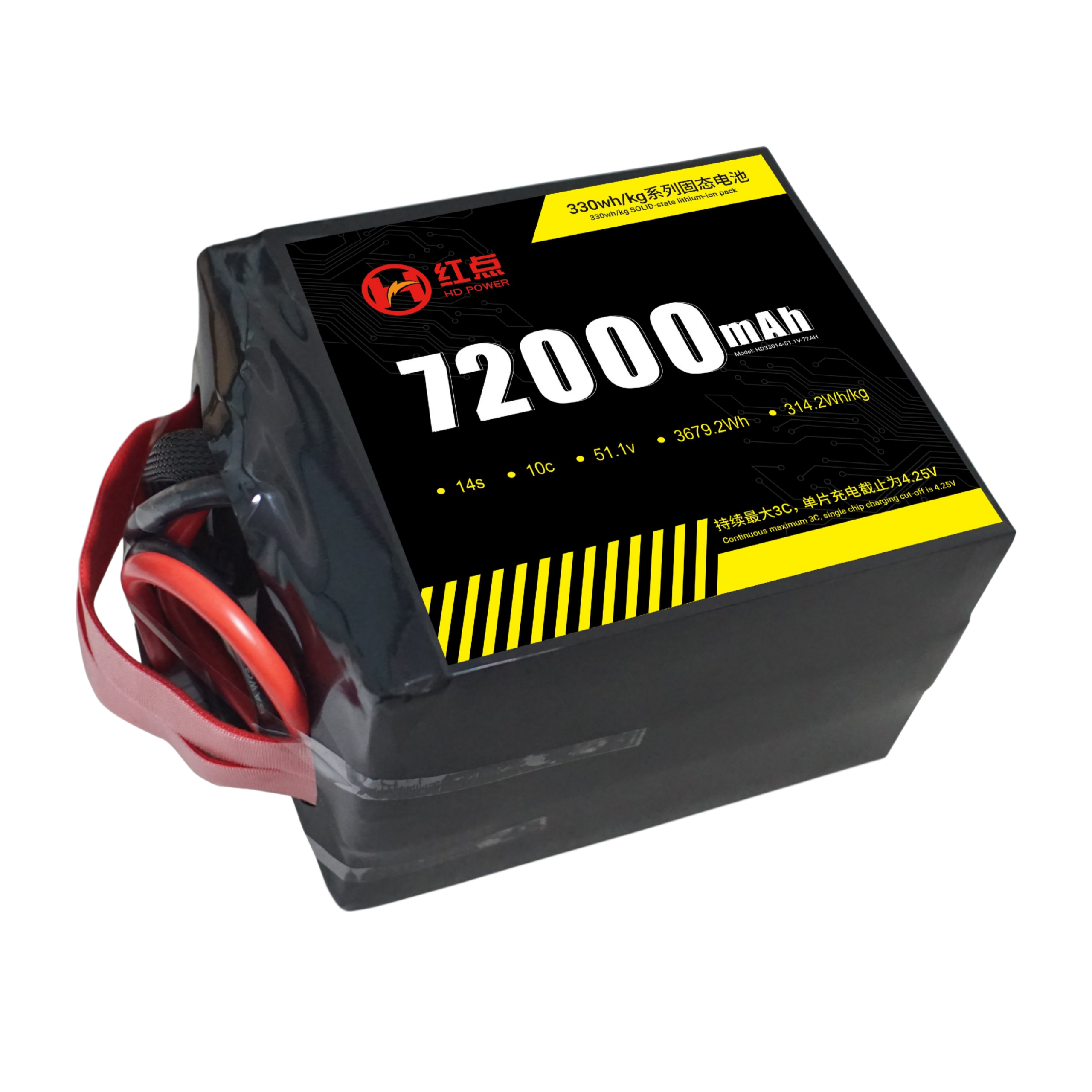 RED -14S Solid State 330wh/kg Battery  9.8Ah~72Ah - Unmanned RC