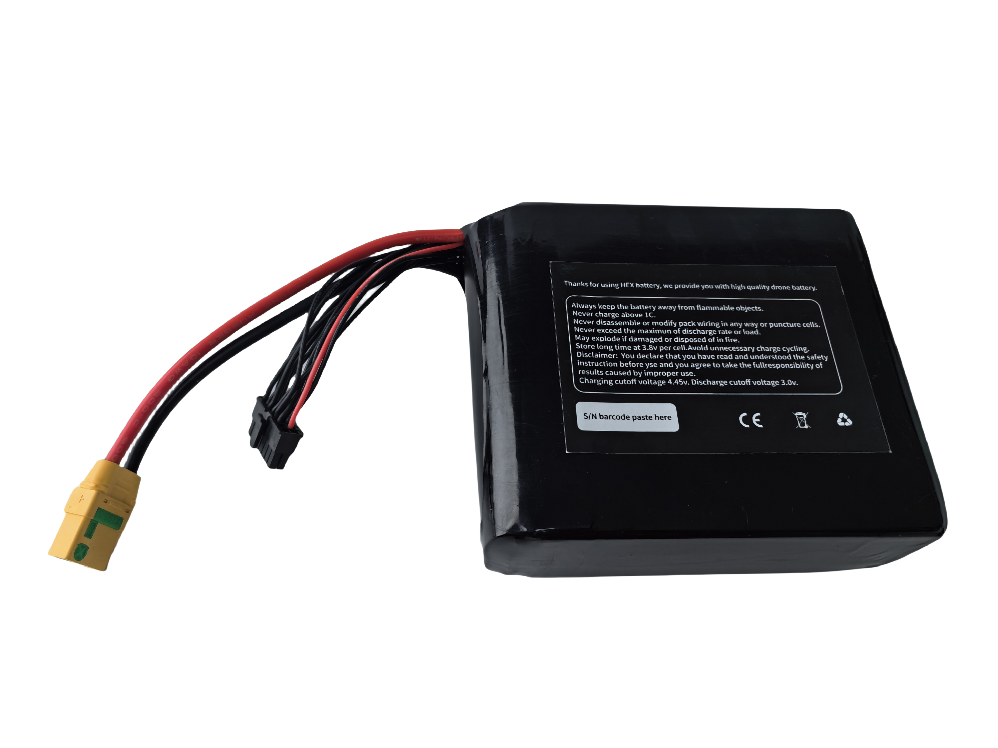 12S High Power Density Light Weight Drone Solid State Lithium Battery 14C 4.45V HV - Unmanned RC