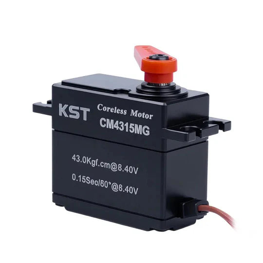 KST CM4315MG Coreless Metal Gear Servo IP65 Waterproof 43Kgf.cm 0.15sec/60° for 1/10 Scale RC Rock Crawler and 1/7th 1/8th Scale RC Monster Truck & Buggy - Unmanned RC
