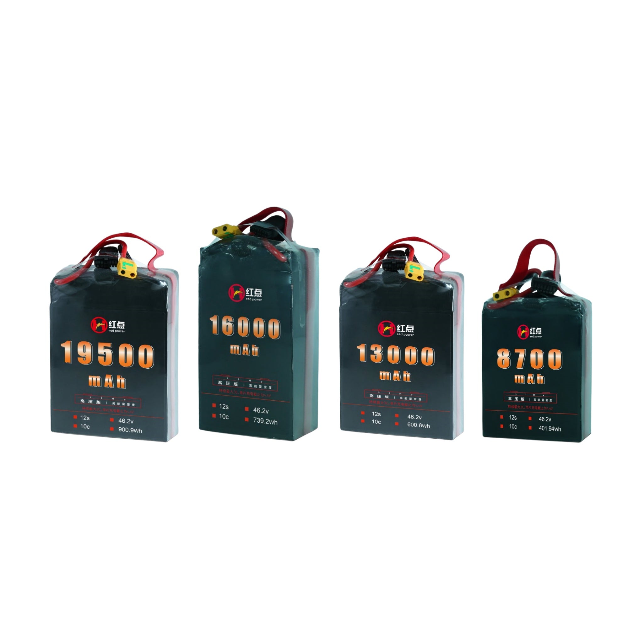 RED /Lithium-Polymer Battery/ 12S High energy density & HV 4.4V battery 8.7Ah~19.5Ah - Unmanned RC