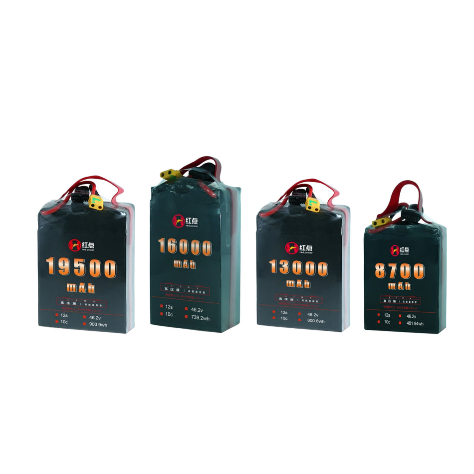RED /Lithium-Polymer Battery/ 12S High energy density & HV 4.4V battery 8.7Ah~19.5Ah - Unmanned RC