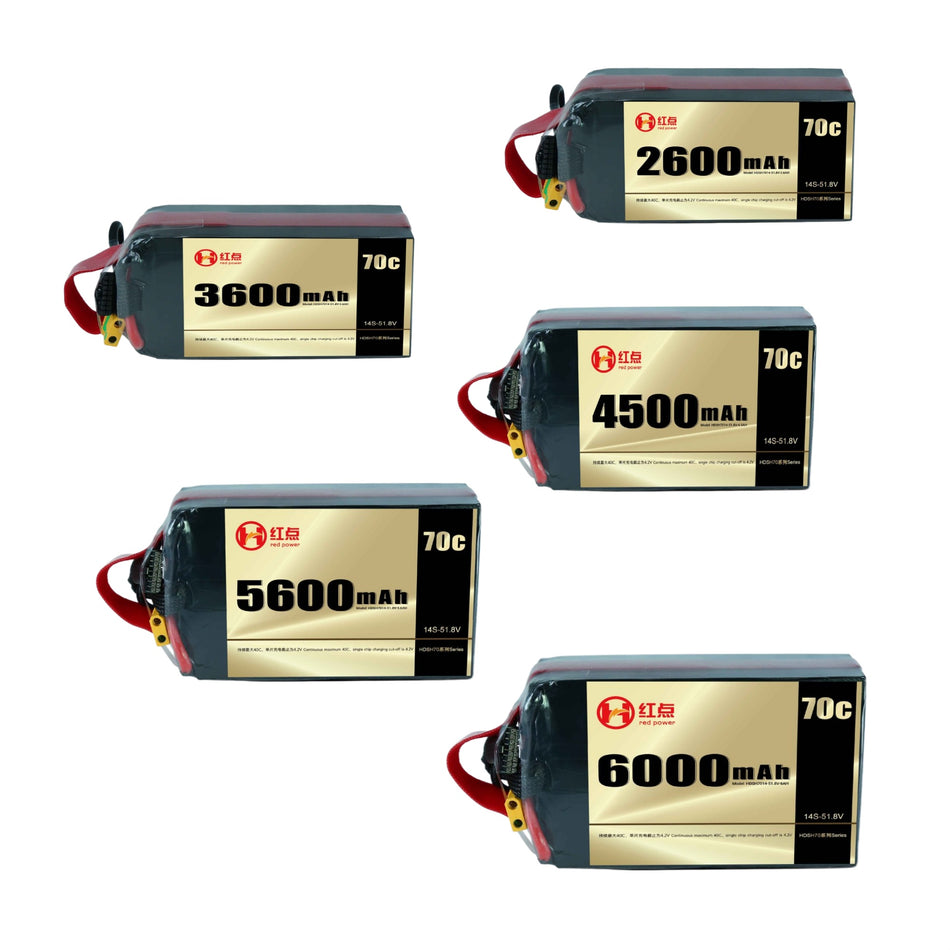 RED /Lithium-Polymer Battery/ 14S 70C High rate battery 2.6Ah~6Ah - Unmanned RC