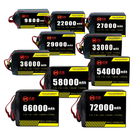 RED -12S Solid State 330wh/kg Battery  9.8Ah~72Ah - Unmanned RC