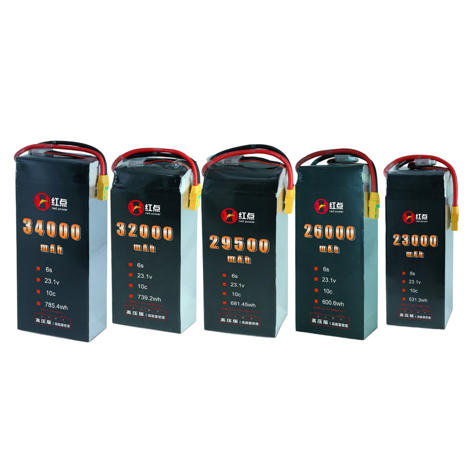 RED /Lithium-Polymer Battery/ 6S High energy density & HV 4.4V battery 23Ah~34Ah - Unmanned RC