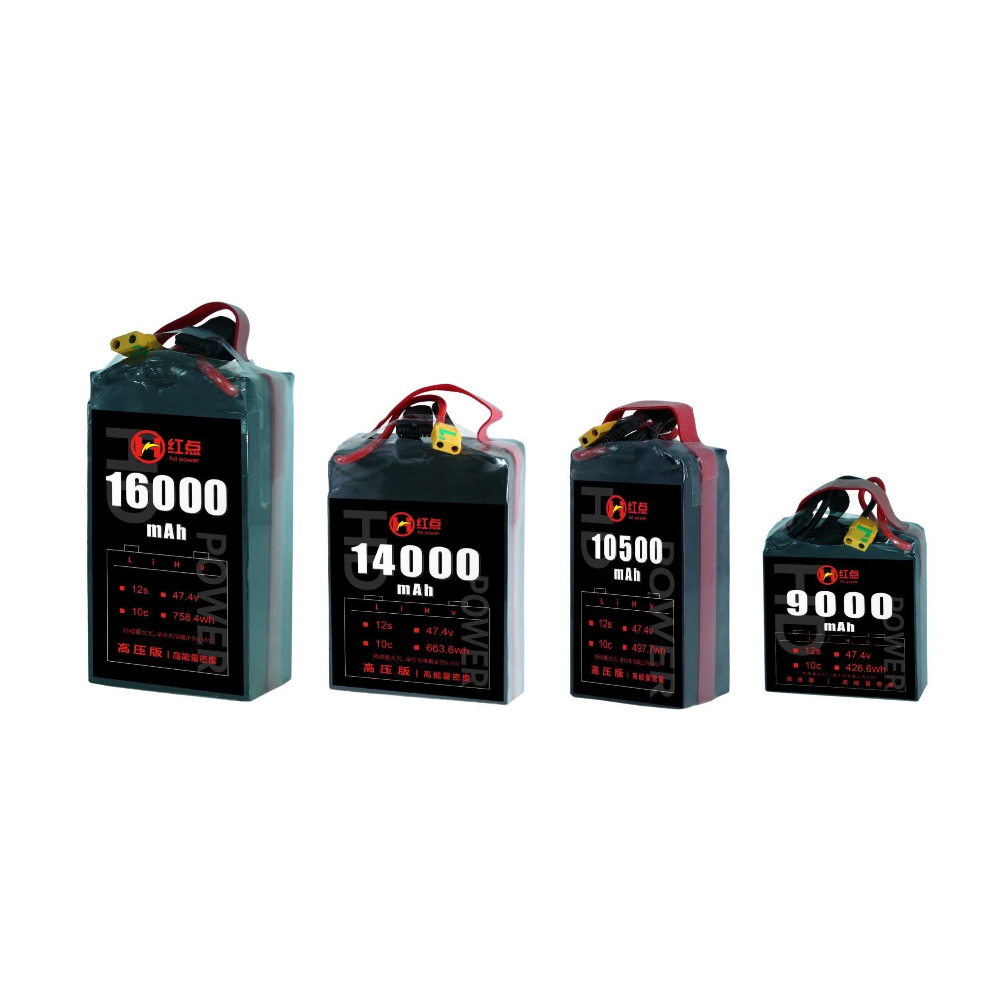 RED /Lithium-Polymer Battery/ 12S High energy density & HV 4.45V battery 4.9Ah~16Ah - Unmanned RC