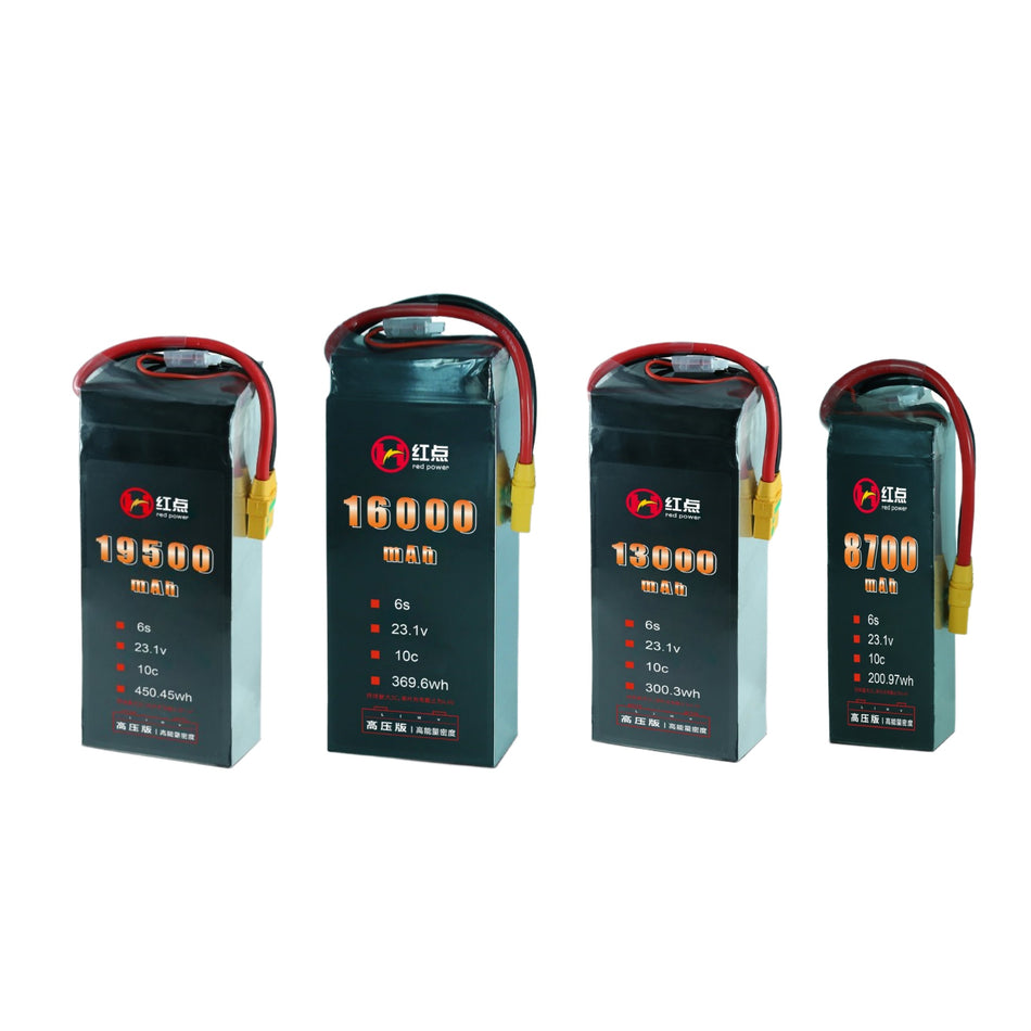 RED /Lithium-Polymer Battery/ 6S High energy density & HV 4.4V battery 8.7Ah~19.5Ah - Unmanned RC
