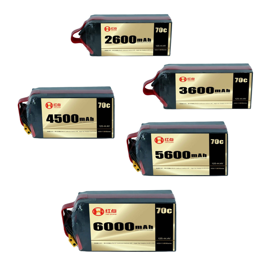 RED /Lithium-Polymer Battery/ 12S 70C High rate battery 2.6Ah~6Ah - Unmanned RC